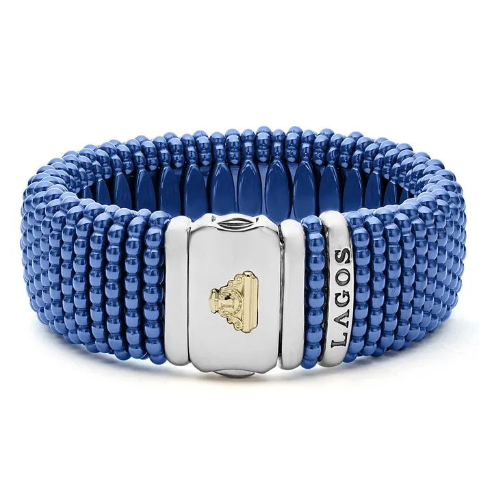 Bracelets Lagos Blue Caviar Ultramarine Statement Ceramic Caviar Bracelet 23mm Bracelets Lagos Blue Caviar Ultramarine Statement Ceramic Caviar Bracelet 23mm