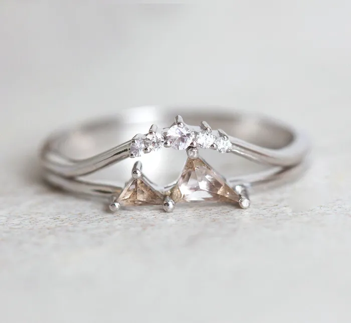 Capucinne Rings Gemstone Mountain Ring Mountain Ring Gold