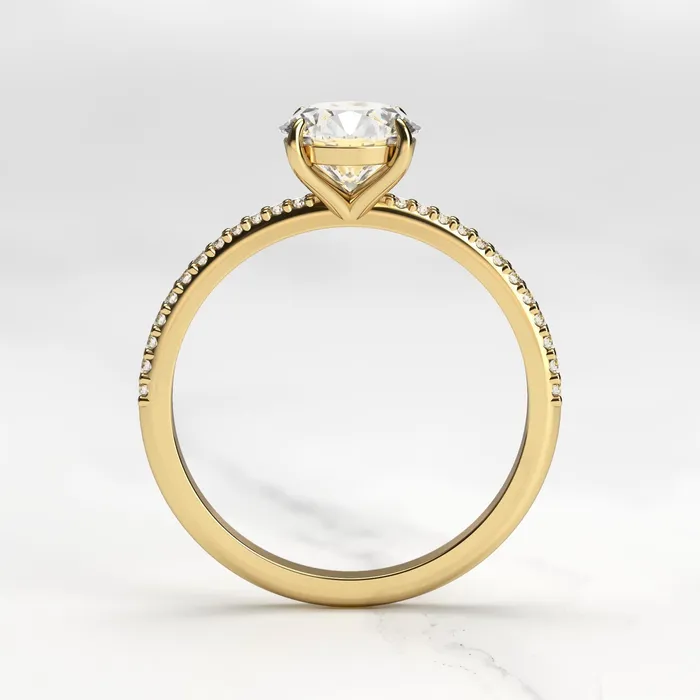 Capucinne Rings Round Half Pave Diamond Ring