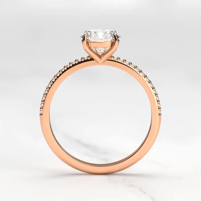 Capucinne Rings Round Half Pave Diamond Ring
