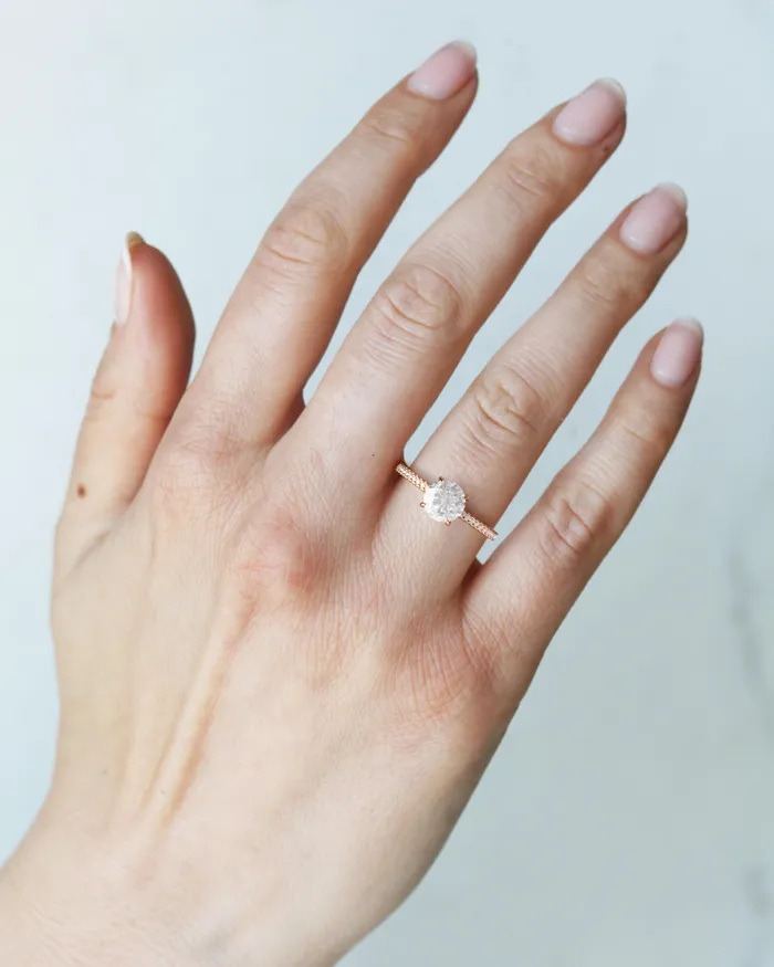 Capucinne Rings Round Half Pave Diamond Ring