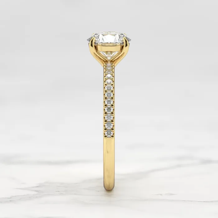 Capucinne Rings Round Half Pave Diamond Ring