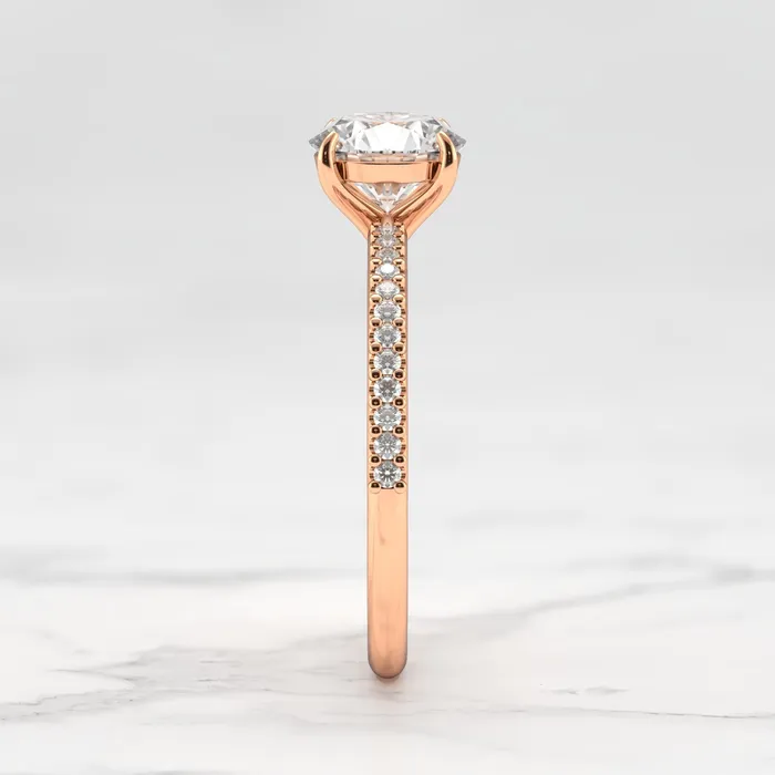 Capucinne Rings Round Half Pave Diamond Ring