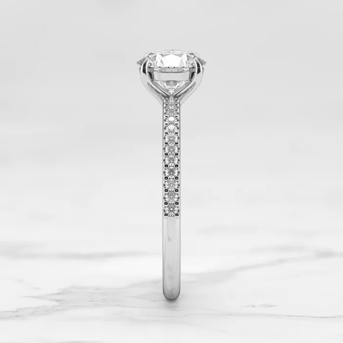 Capucinne Rings Round Half Pave Diamond Ring