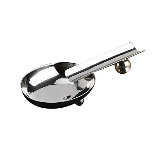 Dropshipped via Social Commerce Network Bracelets PRAV Stainless Steel Cigar Holder Ashtray Spoon Shape Ash Silver
