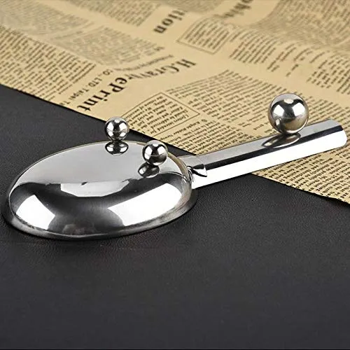 Dropshipped via Social Commerce Network Bracelets PRAV Stainless Steel Cigar Holder Ashtray Spoon Shape Ash Silver