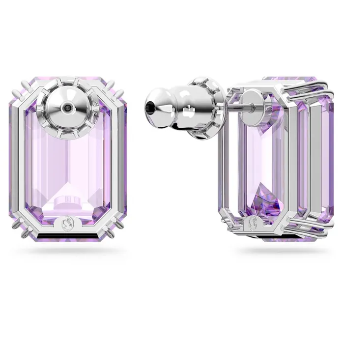 Earrings Swarovski Swarovski Millenia Stud Earrings Octagon cut Purple Rhodium plated ONE SIZE