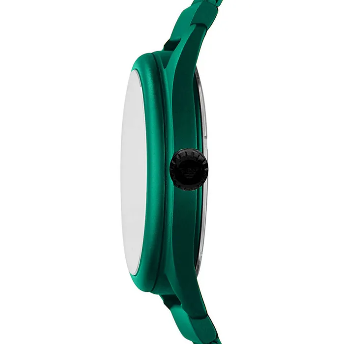 Emporio Armani Bracelets Emporio Armani Green Alnminium Mesh Bracelet Mens Watch