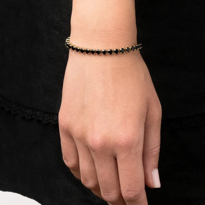 Hearts Valley Jewelry Bracelets Noir Tennis Bracelet