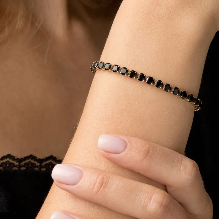 Hearts Valley Jewelry Bracelets Noir Tennis Bracelet