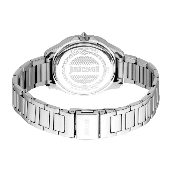Just Cavalli Bracelets Just Cavalli Womens Silver Color Case Stainless Steel Metal Bracelet Watch