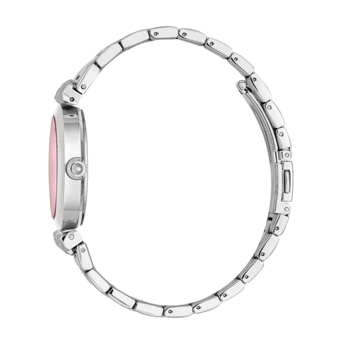 Just Cavalli Womens Silver ColorWatch With Light Pink MOP Dial And Stainless Steel Metal Bracelet Just Cavalli Bracelets