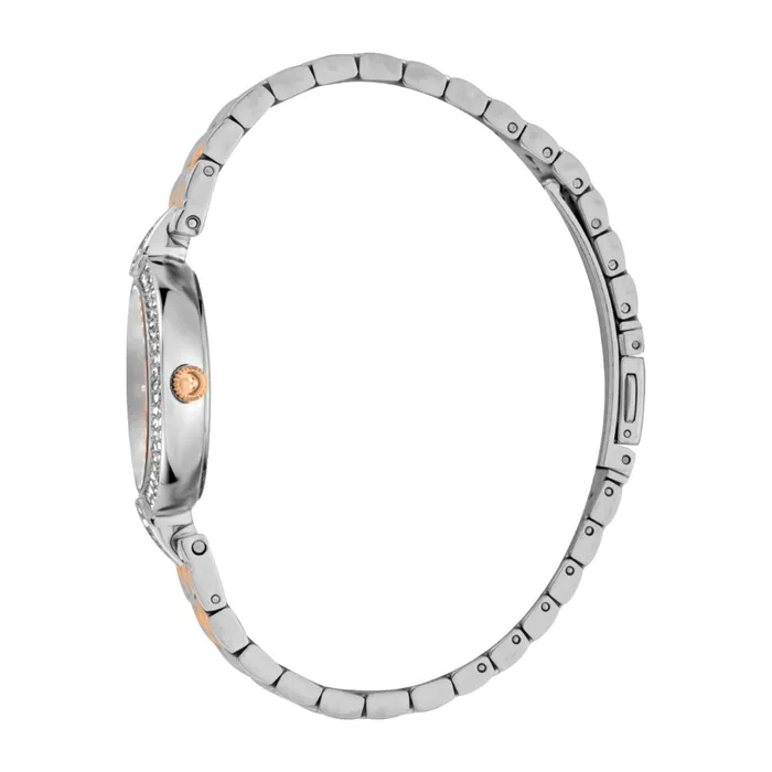 Just Cavalli Women Watch Silver Color Case White Mop Dial Two Tone Silver Rose Gold Color Stainless Steel Metal Bracelet Just Cavalli Bracelets Just Cavalli Women Watch Silver Color Case White Mop Dial Two Tone Silver Rose Gold Color Stainless Steel Metal Bracelet Just Cavalli Bracelets