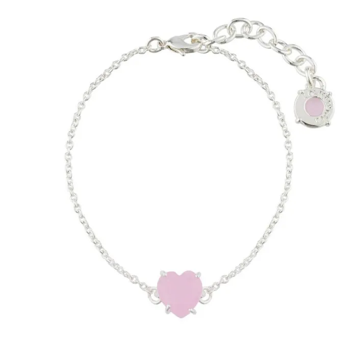 Les Nereides1 Pink Heart Stone La Diamantine Thin BraceletOne Size Les Nereides Bracelets Les Nereides1 Pink Heart Stone La Diamantine Thin BraceletOne Size Les Nereides Bracelets