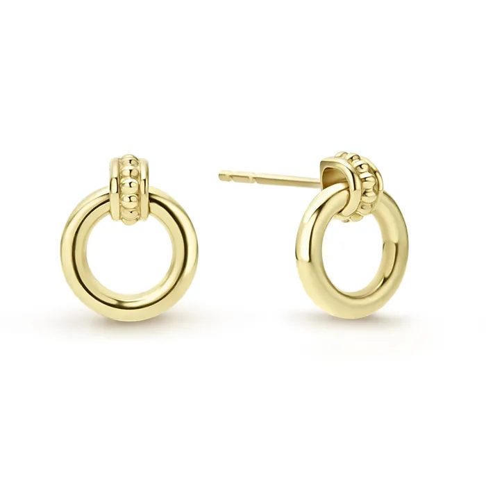 Meridian 18K Gold Circle Stud Earrings LAGOS Earrings