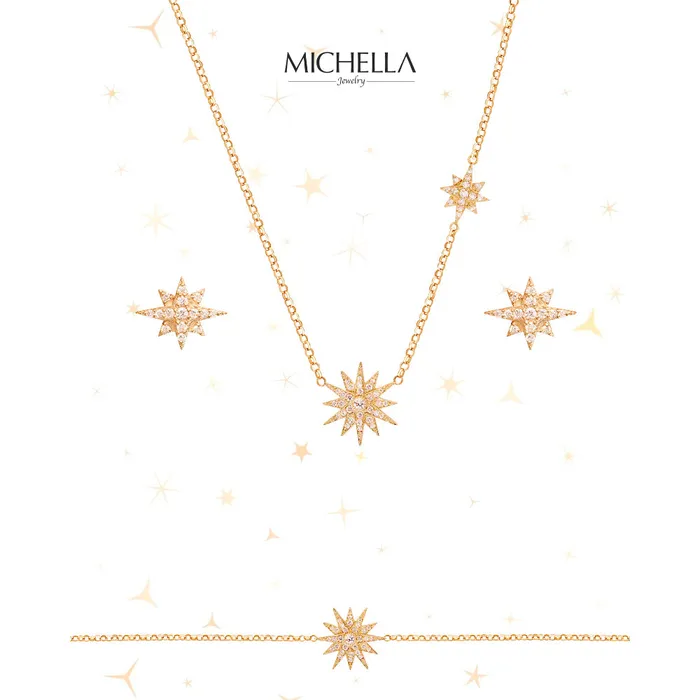 Michella 18 Ct Gold Diamond Necklace Basic Michella Necklaces Michella 18 Ct Gold Diamond Necklace Basic Michella Necklaces