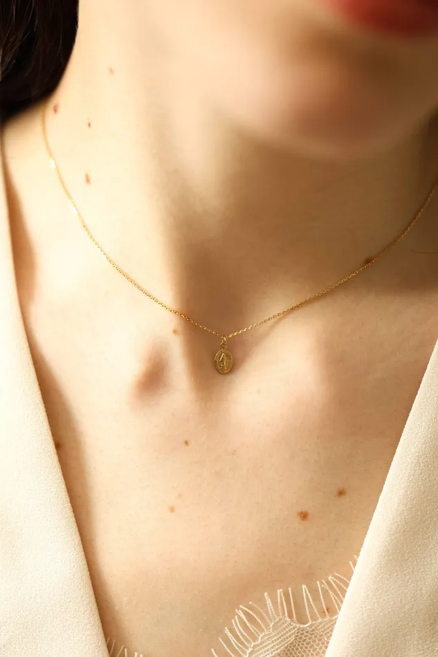 Necklaces Capucinne Dainty Miraculous Virgin Mary Necklace