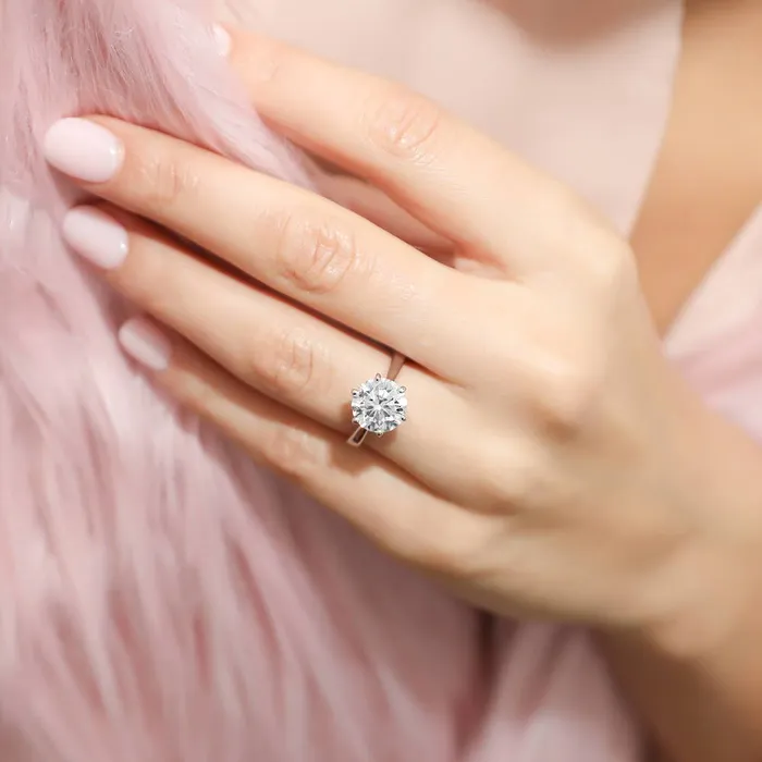 Rings BERRICLE Solitaire 38ct CZ Ring Set in Sterling Silver