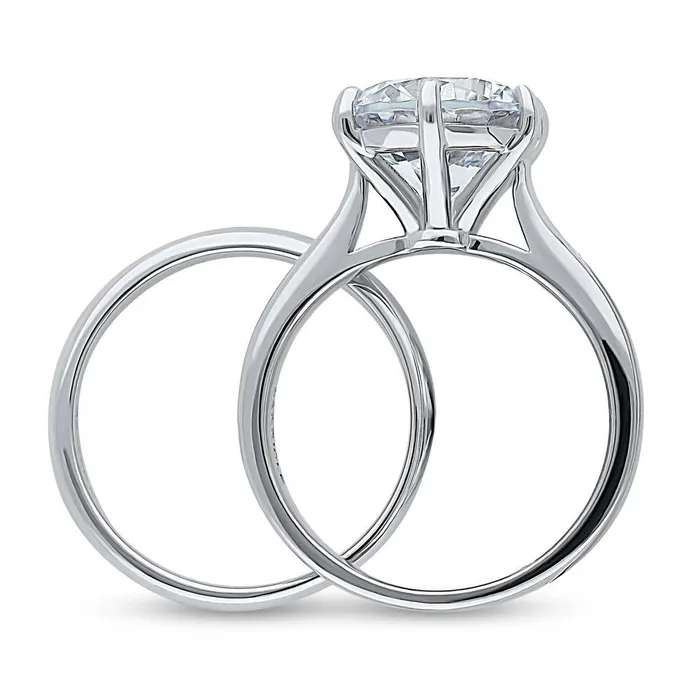 Rings BERRICLE Solitaire 38ct CZ Ring Set in Sterling Silver