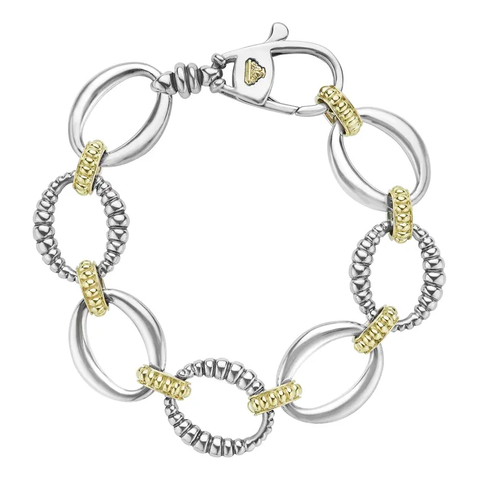 Signature Caviar TwoTone Link Bracelet Lagos Bracelets
