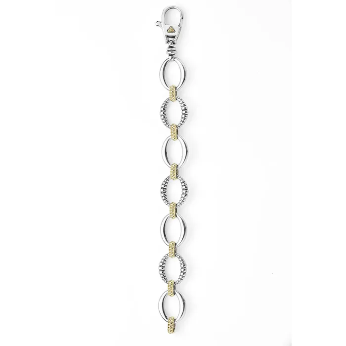 Signature Caviar TwoTone Link Bracelet Lagos Bracelets