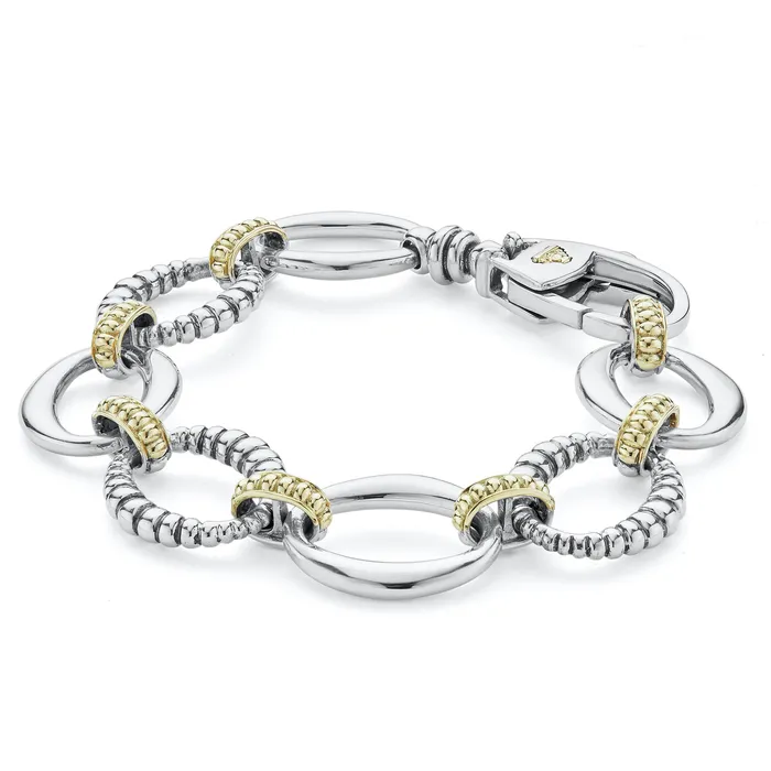 Signature Caviar TwoTone Link Bracelet Lagos Bracelets