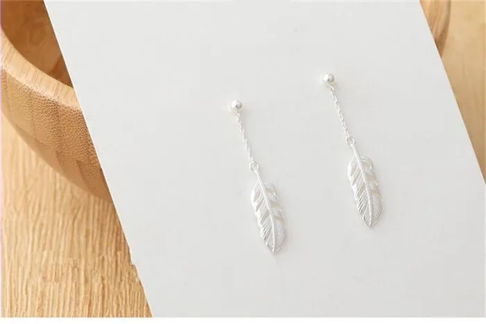 WickedAF Earrings 925 Sterling Silver Feather Earrings