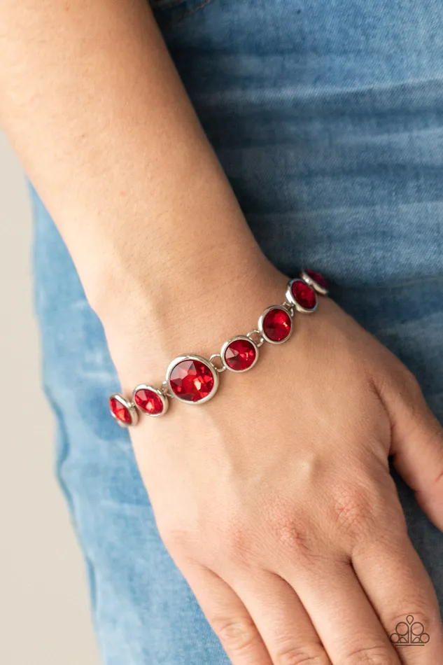 All Eyes On U Jewelry Paparazzi Accessories Bracelets Lustrous Luminosity Red Paparazzi Bracelet