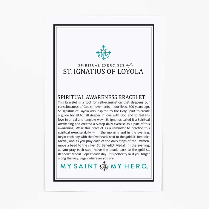 Bracelets My Saint My Hero St Ignatius of Loyola Spiritual Awareness Bracelet