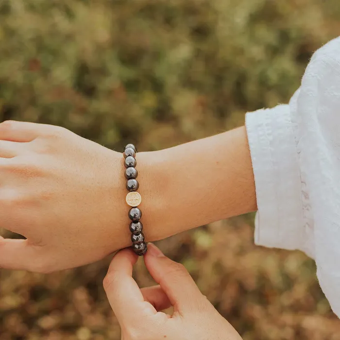 Bracelets My Saint My Hero Strength Hematite Power Bracelet