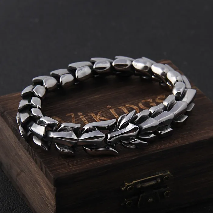 Bracelets Viking Trinkets The Midgard Serpent Sterling Silver Serpent Bracelet