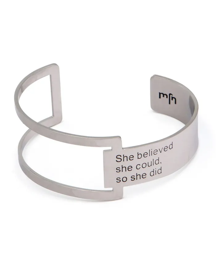 Buddha Groove Bracelets She Believed She Could So She Did Geometric Cuff Bracelet