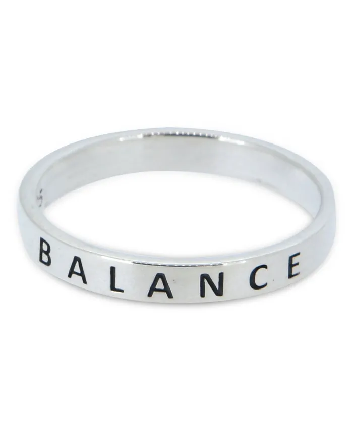 Buddha Groove Minimalist Sterling Silver Balance Ring For Men and Women Rings