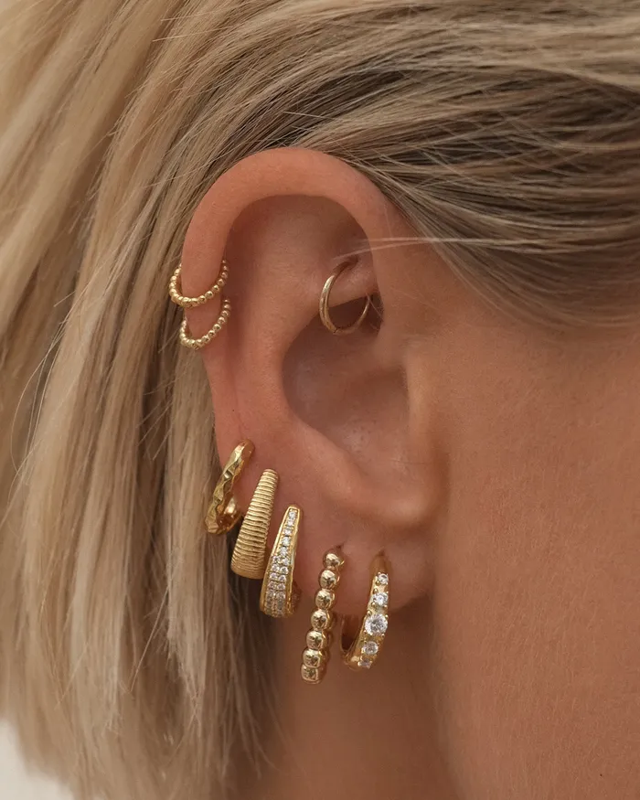 Earrings Luv Aj Stone Geneva Hoops Gold Earrings Luv Aj Stone Geneva Hoops Gold