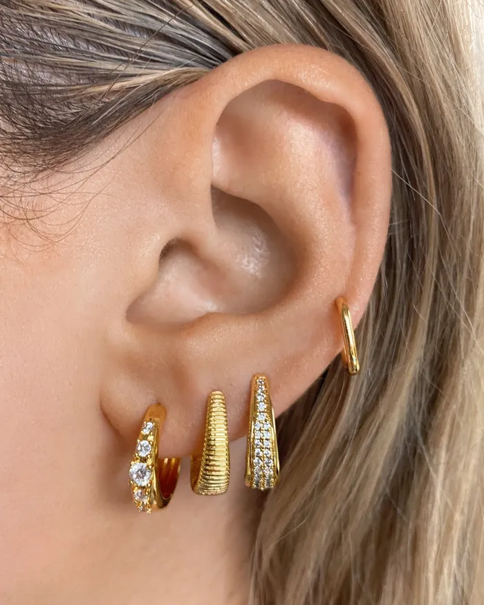 Earrings Luv Aj Stone Geneva Hoops Gold Earrings Luv Aj Stone Geneva Hoops Gold