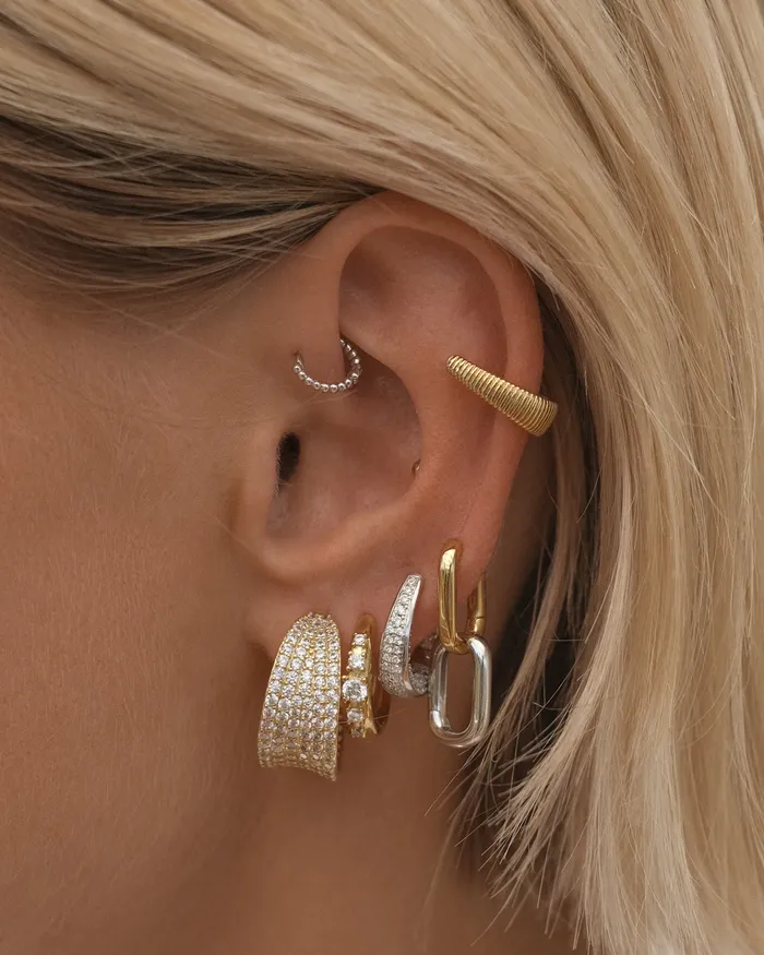 Earrings Luv Aj Stone Geneva Hoops Gold Earrings Luv Aj Stone Geneva Hoops Gold