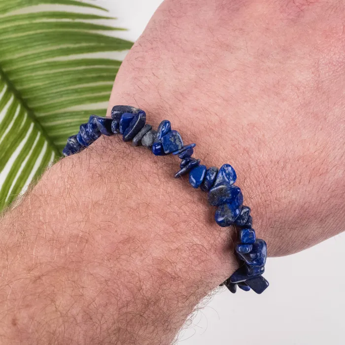 InnerVision Crystals Lapis Lazuli Tumbled Chips Bracelet Bracelets
