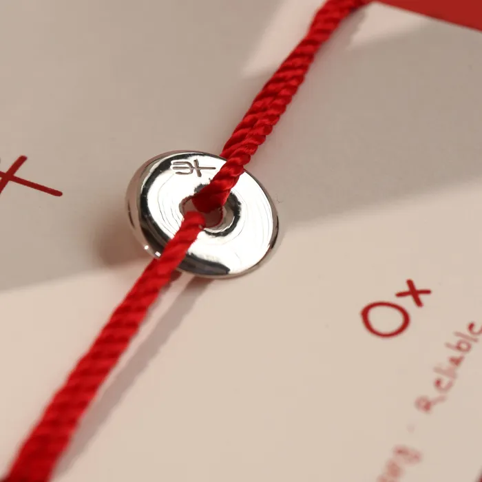 Loulourose Bracelets Lucky Red String Zodiac Coin Bracelet