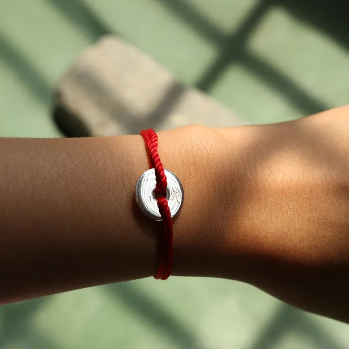 Loulourose Bracelets Lucky Red String Zodiac Coin Bracelet