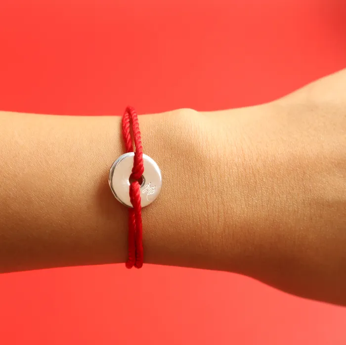 Loulourose Bracelets Lucky Red String Zodiac Coin Bracelet