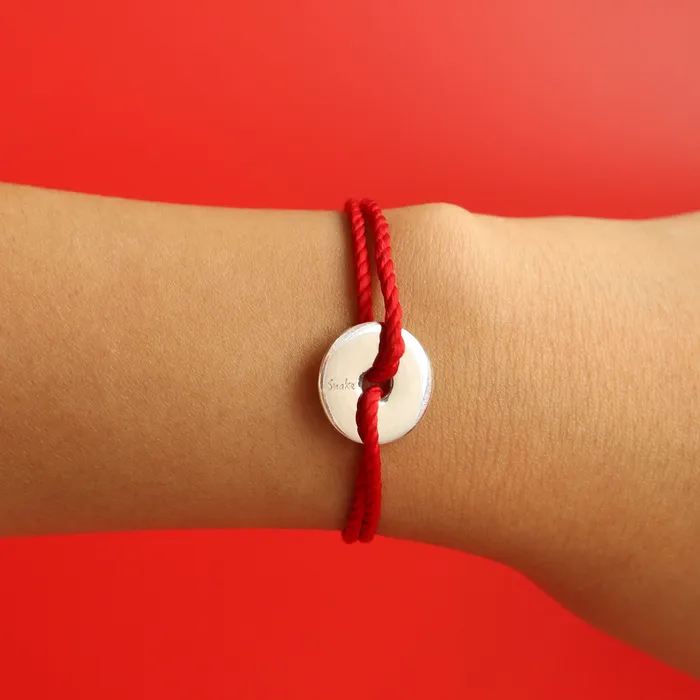 Loulourose Bracelets Lucky Red String Zodiac Coin Bracelet