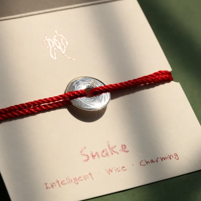 Loulourose Bracelets Lucky Red String Zodiac Coin Bracelet