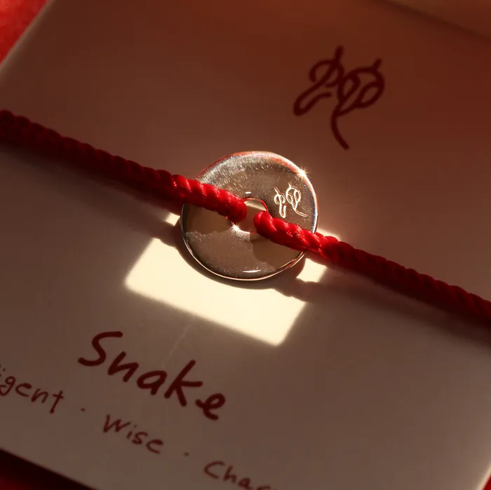 Loulourose Bracelets Lucky Red String Zodiac Coin Bracelet