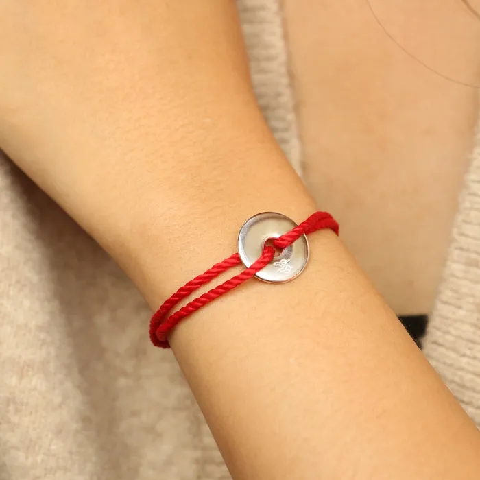 Loulourose Bracelets Lucky Red String Zodiac Coin Bracelet