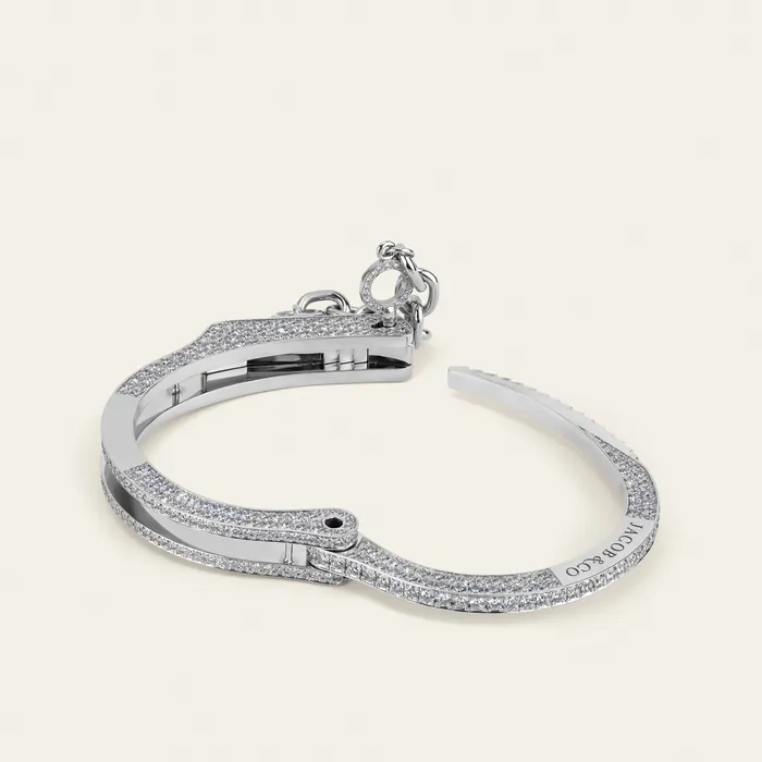 Love Lockdown Bracelet Hand crafted in 18k white gold and set with 539 highquality round brilliant cut diamonds Bracelets