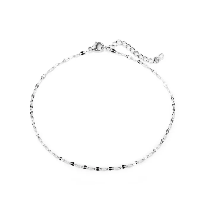 Mia bijoux Stainless diamond cut anklet Bracelets