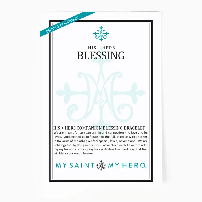 My Saint My Hero Bracelets His and Hers Companion Blessing Bracelet Set