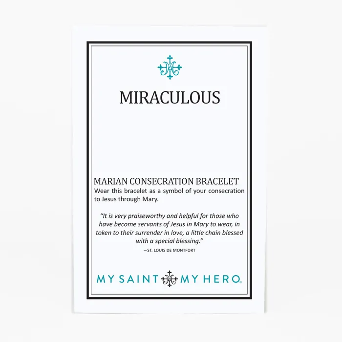 My Saint My Hero Bracelets Miraculous Marian Consecration Bracelet