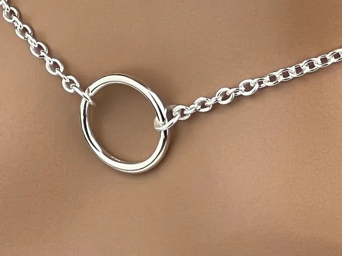 Sterling Silver BDSM O Captive Collars Rings
