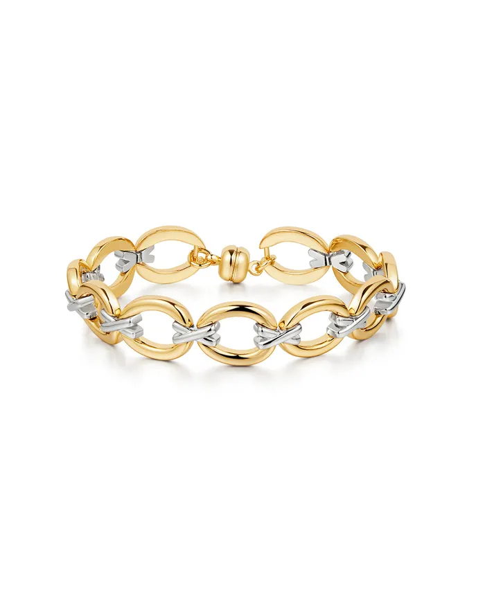 TwoTone Chain Bracelet Luv Aj Bracelets